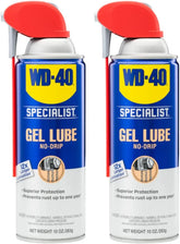 WD-40 Specialist Gel Lube with Smart Straw Sprays 2 Ways, Twin Pack, 10oz cans, No drip Lubricant, Non-Fling Lubricant, (Pack of 2) (300851)