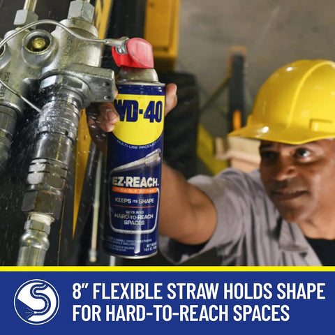 WD-40 Original Formula, Multi-Use Product, EZ-REACH Flexible Straw, 14.4 OZ [6-Pack]