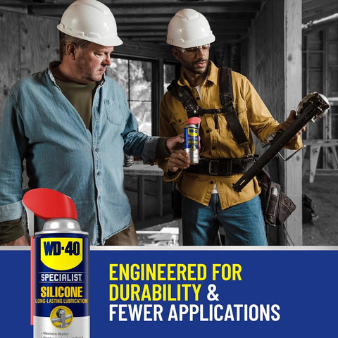 WD-40 Specialist® Silicone, Dry Silicone Lubricant for Window Tracks, Cables, Pulleys, Superior Lubrication for Equipment, Moving Parts, Industrial Applications, Bigger Can, 13.3 OZ [6-Pack]