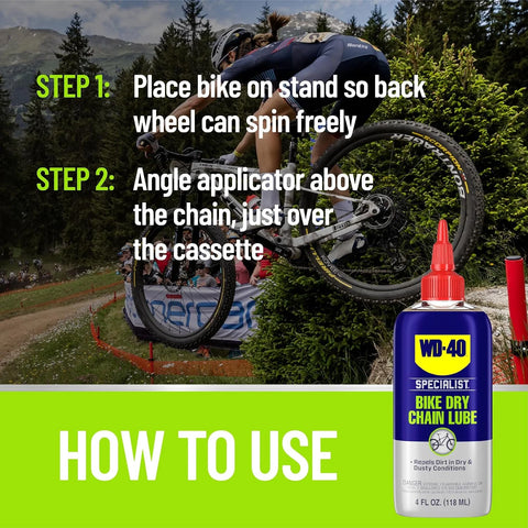 WD-40 Specialist Bike Dry Chain Lube, 4 OZ | bike-oils