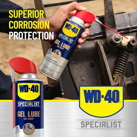WD-40 Specialist Gel Lube with SMART STRAW SPRAYS 2 WAYS, 10 OZ [6-Pack]