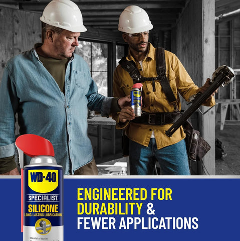WD-40 Specialist Silicone Lubricant with SMART STRAW SPRAYS 2 WAYS 11 OZ [6-Pack]