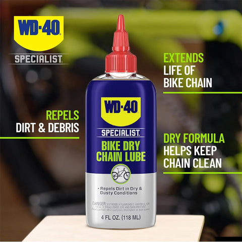 WD-40 Specialist Bike Dry Chain Lube, 4 OZ | bike-oils