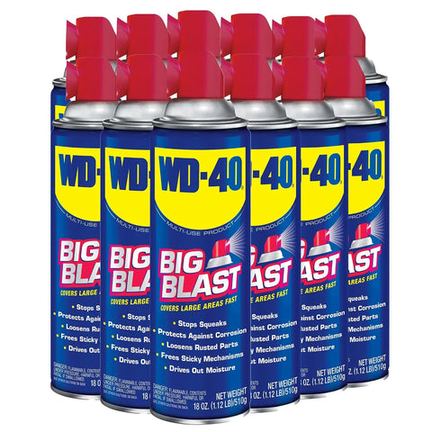 WD-40 Original Formula, Multi-Use Product with Big-Blast Spray, 18 OZ [12-Pack]