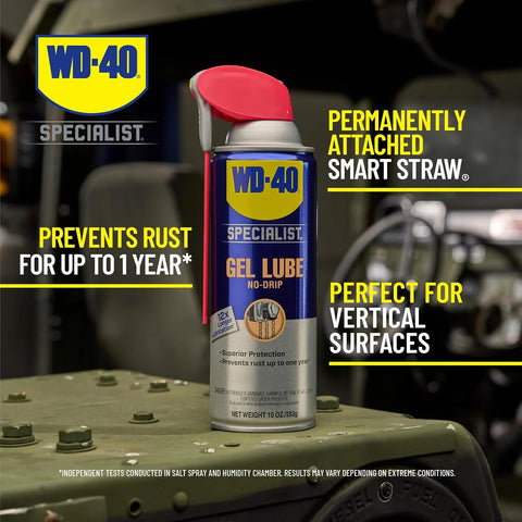 WD-40 Specialist Gel Lube with SMART STRAW SPRAYS 2 WAYS, 10 OZ [6-Pack]
